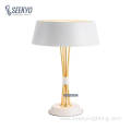 Gold lampshade black gold metal table lamp